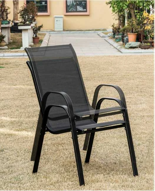 Lauko baldų komplektas Leobert SALOS apvalus stalas 60 cm + 4 SOFIA kėdės, juodos spalvos
