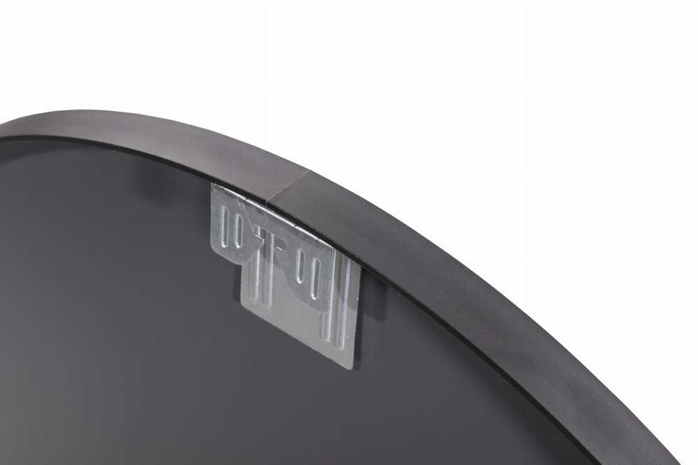 Leobert Apvalus veidrodis su juodu metaliniu rėmu, Ø 70 cm