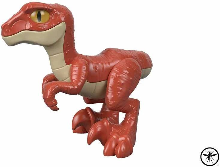 Mattel "Imaginext Jurassic World" mažylis dinozauras raptorius, raudonas, 7 cm