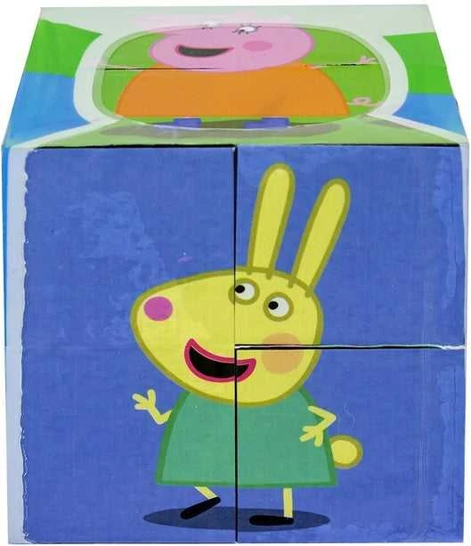 Oem Peppa Pig dėlionė su kaladėlėmis, kubas 7x7 cm