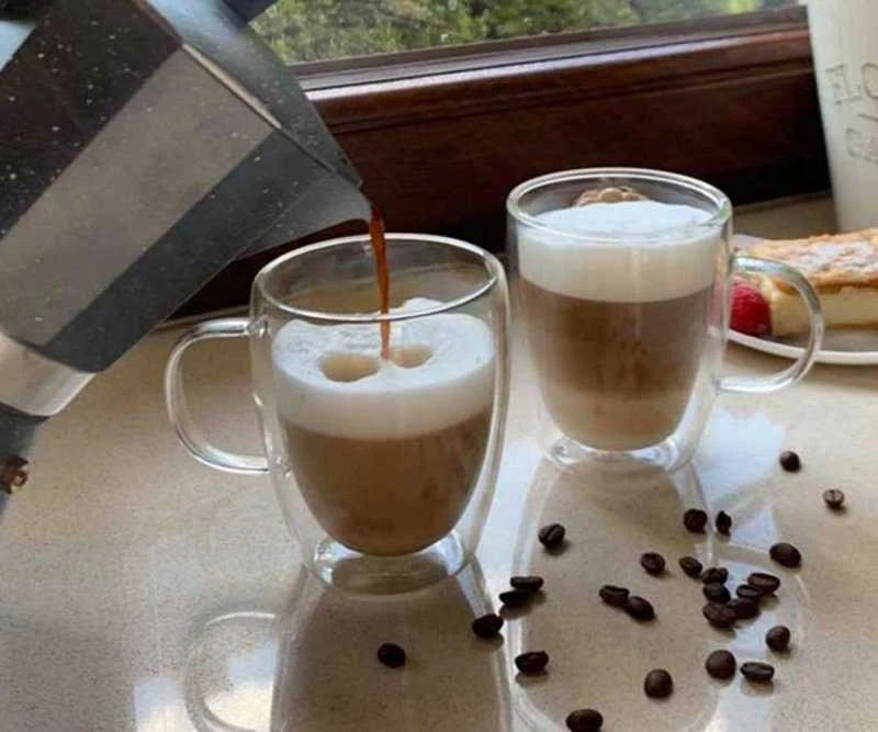 Orion Termo stiklinės su dviguba sienele kavos latte 430 ml