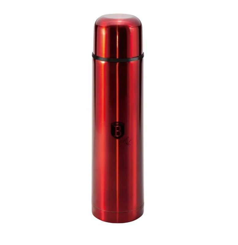 PLIENINIS termosas 0,75L BERLINGER HAUS METALLIC LINE BURGUNDY BH-7602