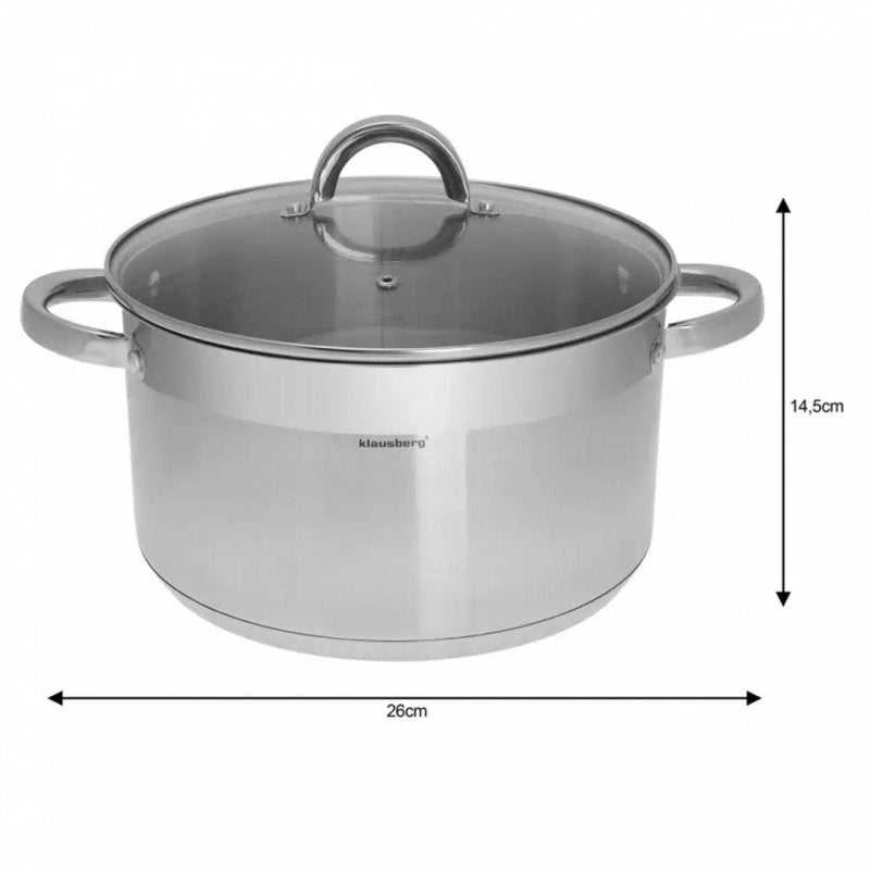 Klausberg KB-7127 modernus daugiasluoksnis puodas su dangčiu, 26 cm