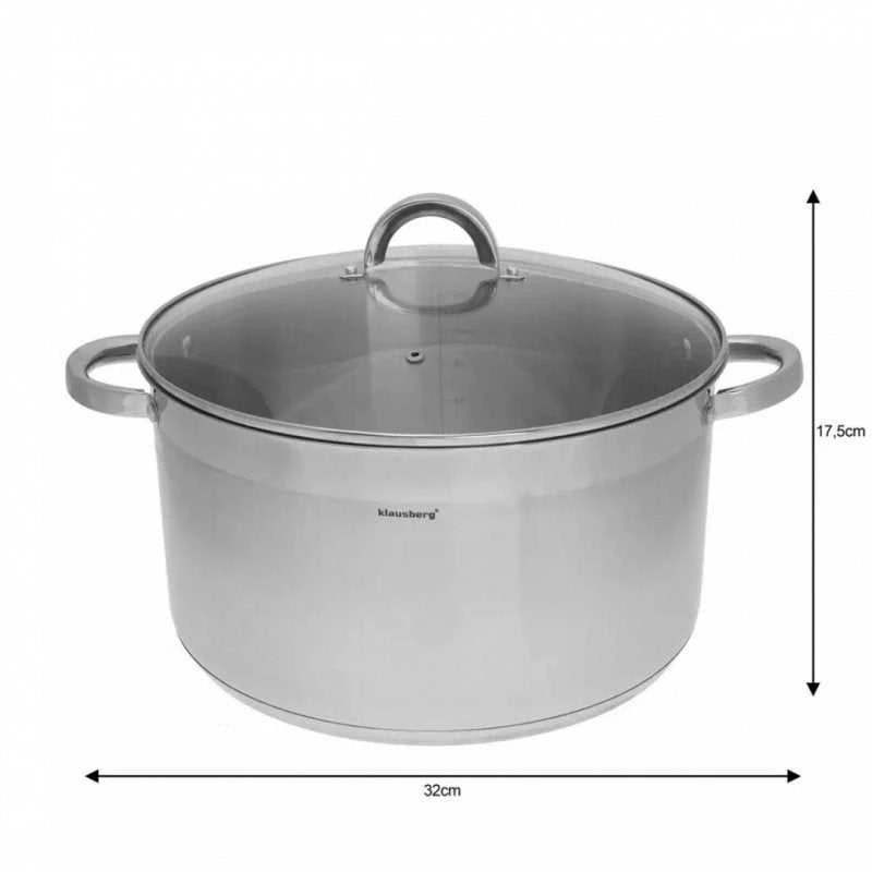 Klausberg KB-7130 modernus daugiasluoksnis puodas su dangčiu, 32 cm