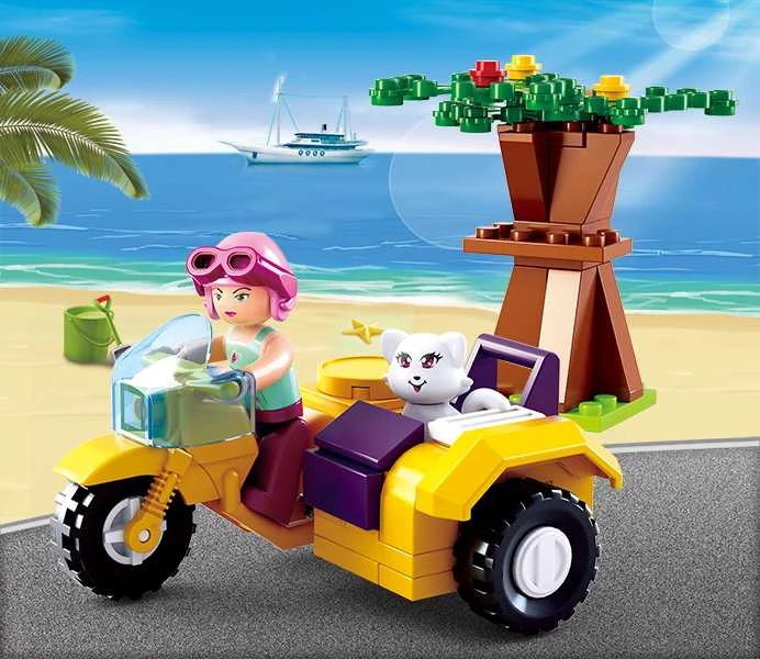 Sluban Girls Dream Holidays M38-B0600C motociklas su šonine priekaba