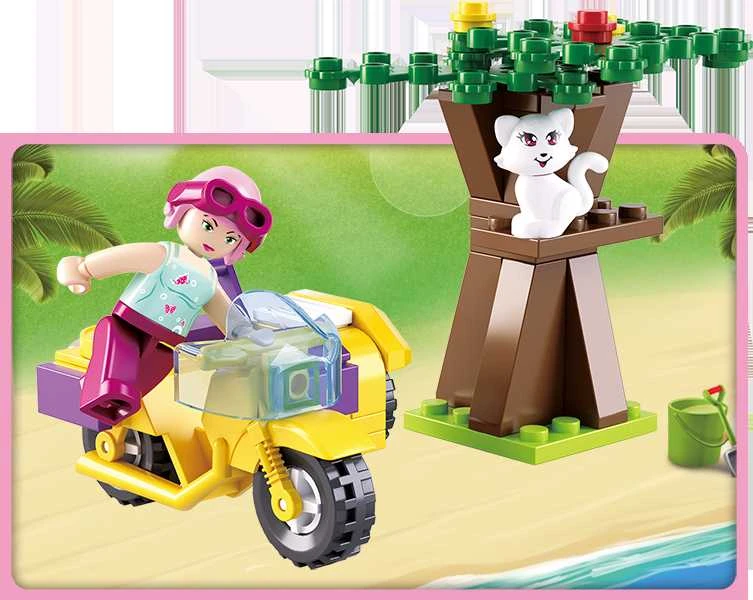 Sluban Girls Dream Holidays M38-B0600C motociklas su šonine priekaba