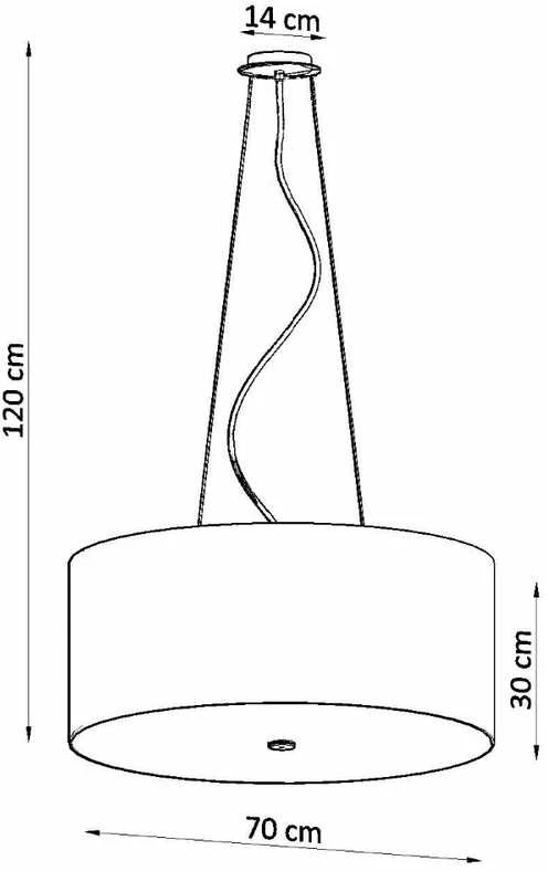 Pakabinamas šviestuvas Sollux Lighting Šviestuvas SOLLUX OTTO 70 juodas