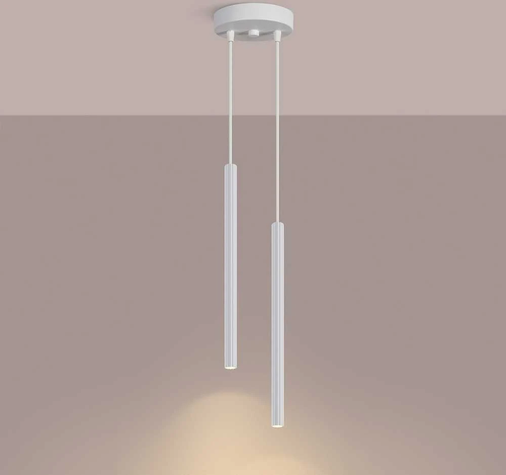 Sollux Lighting „Arche“ modernus pakabinamas šviestuvas su dviem šviestuvais, baltas, vandenyno žalios spalvos, IP20, plienas