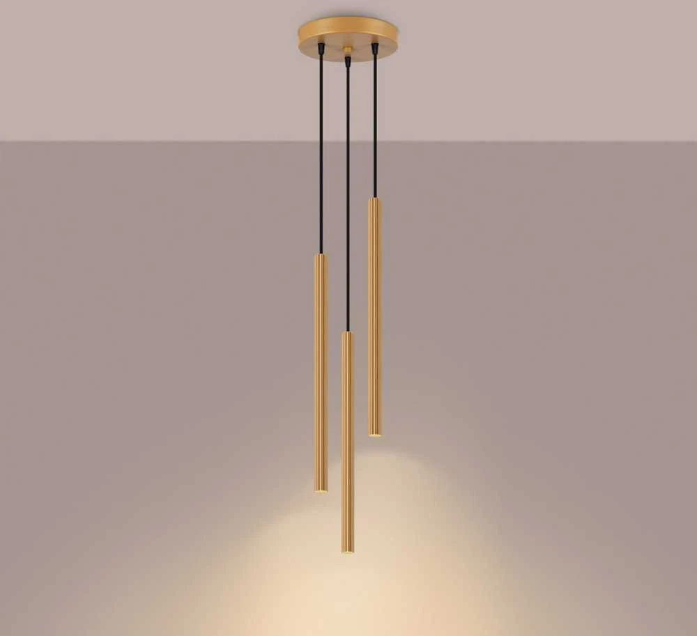 Sollux Lighting Pakabinamas šviestuvas ARCHE 3P auksinis