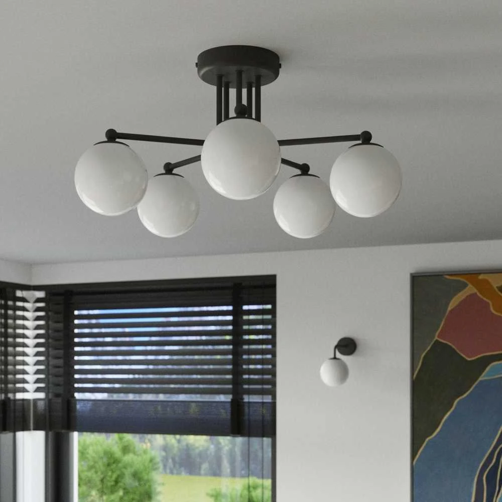 Lubinis šviestuvas Sollux Lighting Šviestuvas ASTRAL 3 juodas