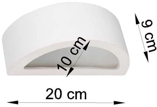 Sieninis šviestuvas Sollux Lighting Sieninis keraminis šviestuvas ATENA 20