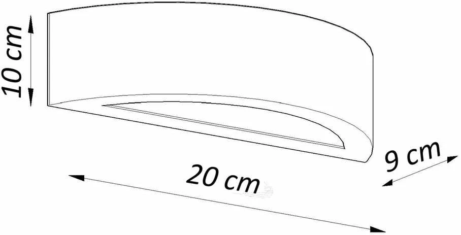 Sieninis šviestuvas Sollux Lighting Sieninis keraminis šviestuvas ATENA 20