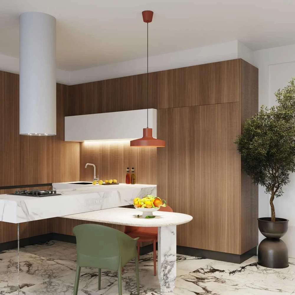 Sollux Lighting BILO Crimson pakabinamas šviestuvas, raudonos ochros spalvos, plieno, E27, 15 W, modernus apvalus