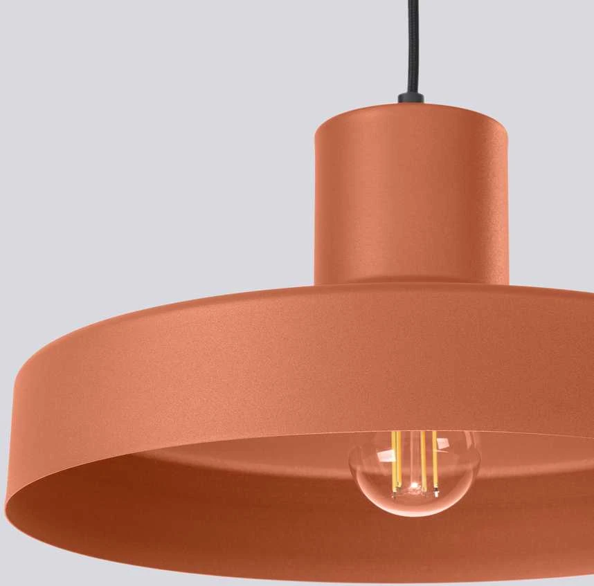 Sollux Lighting BILO Crimson pakabinamas šviestuvas, raudonos ochros spalvos, plieno, E27, 15 W, modernus apvalus