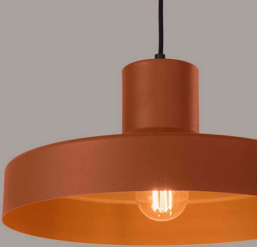 Sollux Lighting BILO Crimson pakabinamas šviestuvas, raudonos ochros spalvos, plieno, E27, 15 W, modernus apvalus