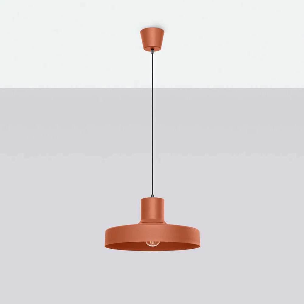 Sollux Lighting BILO Crimson pakabinamas šviestuvas, raudonos ochros spalvos, plieno, E27, 15 W, modernus apvalus