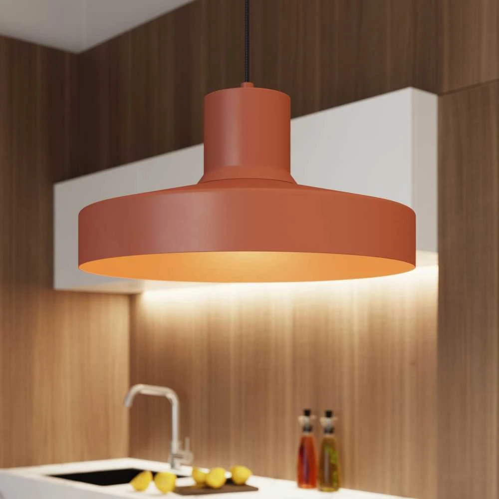 Sollux Lighting BILO Crimson pakabinamas šviestuvas, raudonos ochros spalvos, plieno, E27, 15 W, modernus apvalus