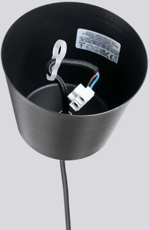 Sollux Lighting BILO pakabinamas šviestuvas, juodas, plienas, E27 lemputė, modernus, apvalus, 35x120 cm