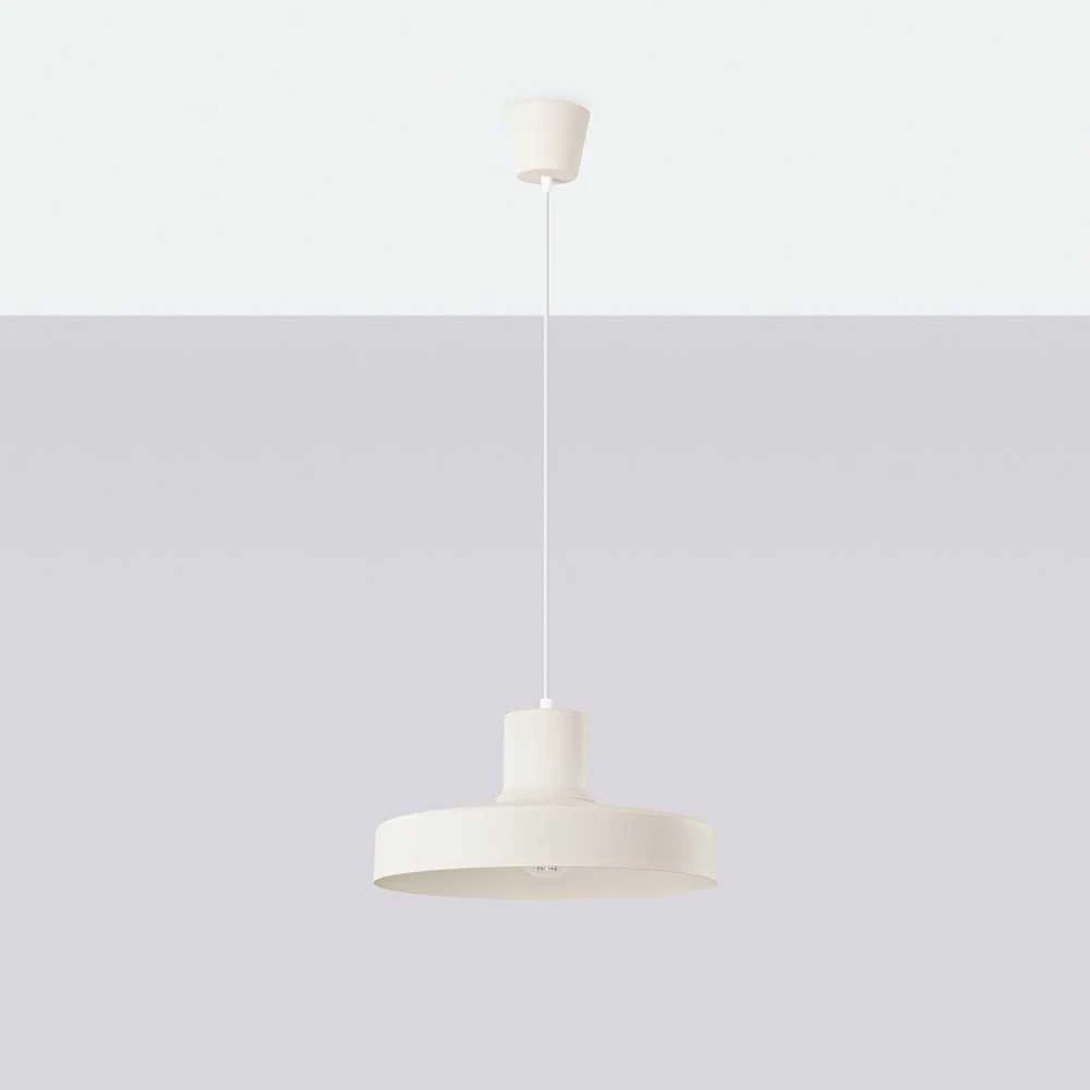 Sollux Lighting BILO pakabinamas šviestuvas, smėlio spalvos, plienas, E27, moderni apvali lemputė, 35x120 cm