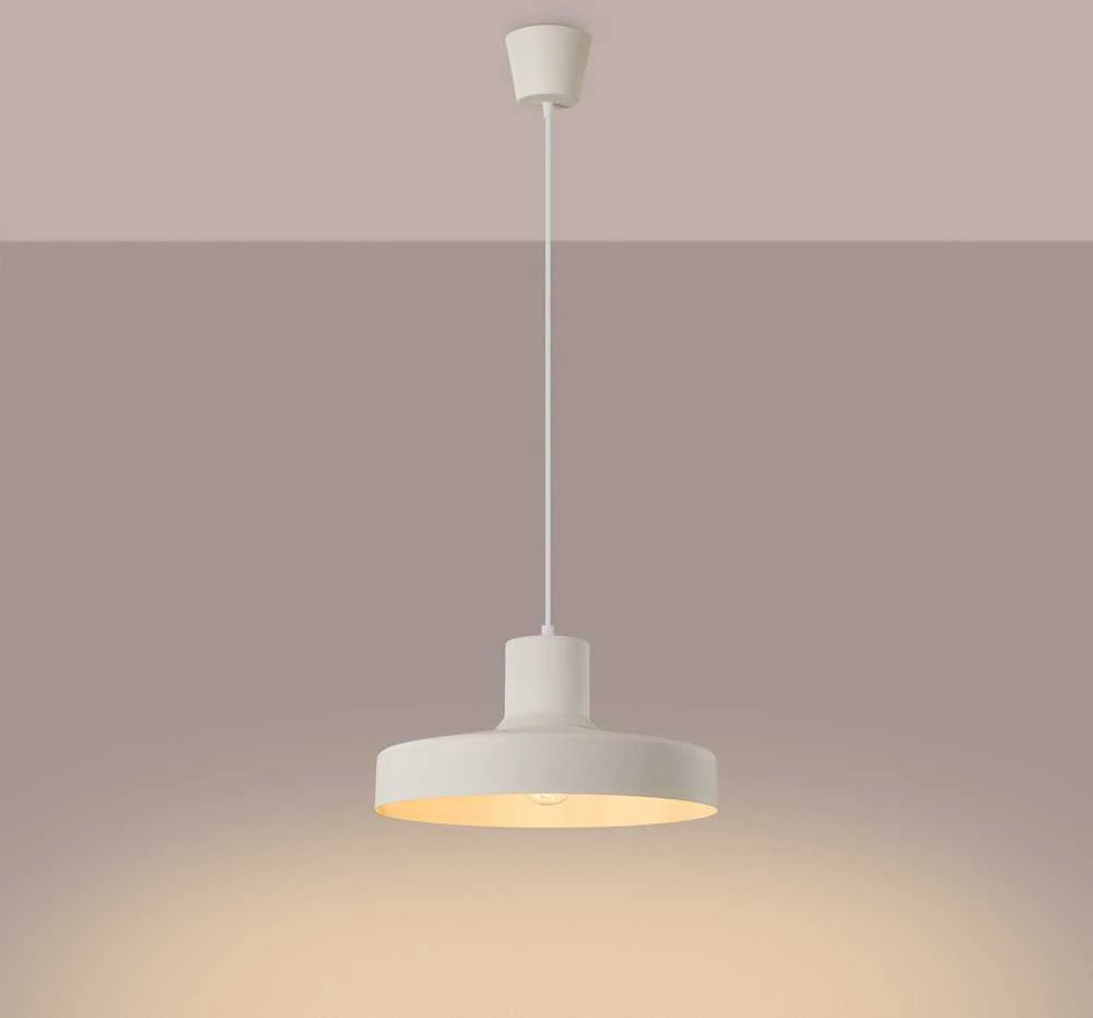 Sollux Lighting BILO pakabinamas šviestuvas, smėlio spalvos, plienas, E27, moderni apvali lemputė, 35x120 cm