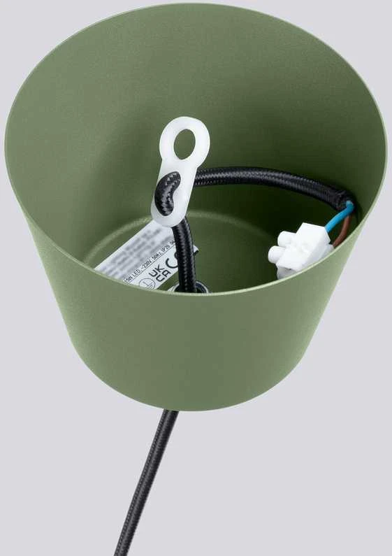 Sollux Lighting BILO pakabinamas šviestuvas, alyvuogių žalios spalvos, plienas, E27 lemputė, modernus apvalus, 35 cm