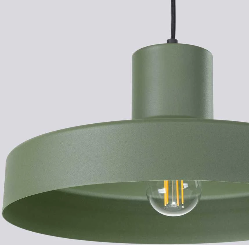 Sollux Lighting BILO pakabinamas šviestuvas, alyvuogių žalios spalvos, plienas, E27 lemputė, modernus apvalus, 35 cm