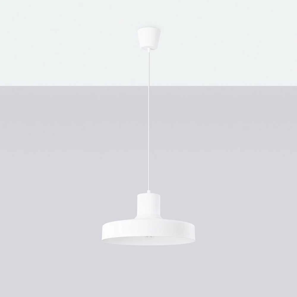 Sollux Lighting BILO pakabinamas šviestuvas, modernus plienas, E27, 15W, baltas, 35x35x120 cm