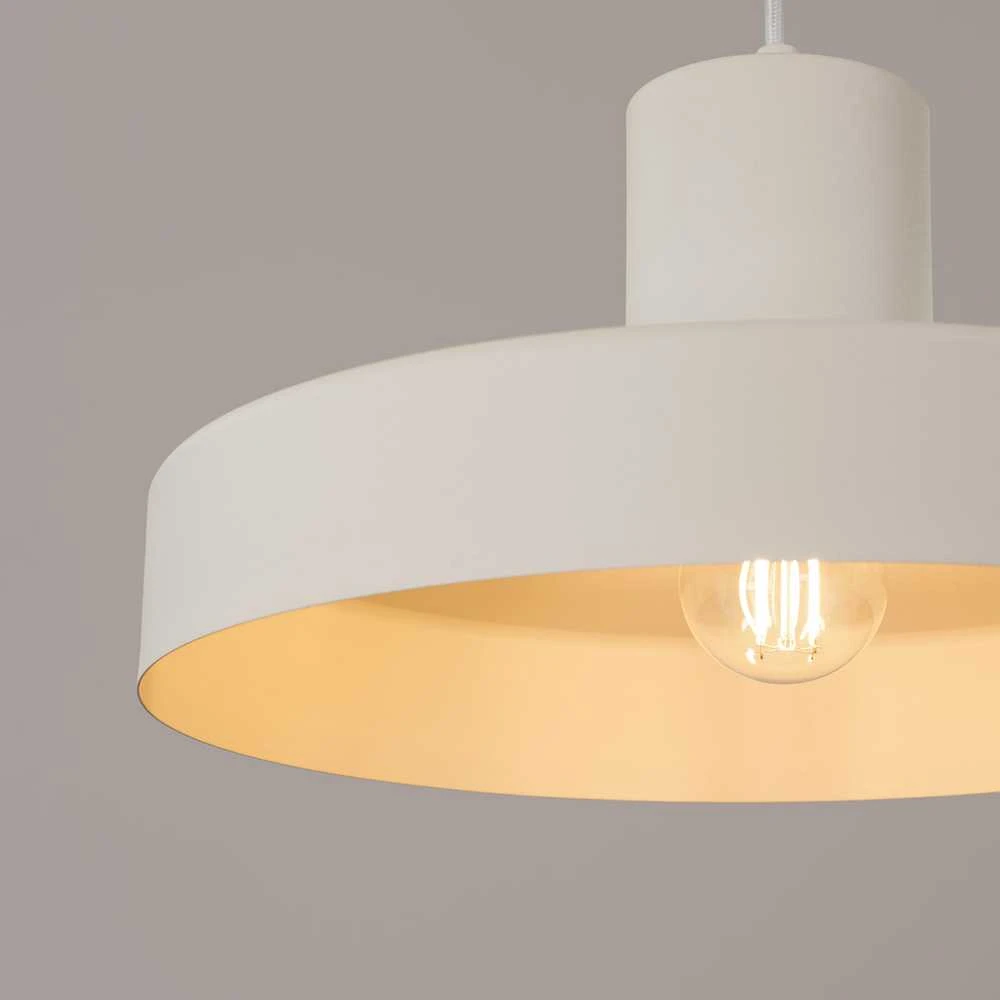 Sollux Lighting BILO pakabinamas šviestuvas, smėlio spalvos, plienas, E27, moderni apvali lemputė, 35x120 cm