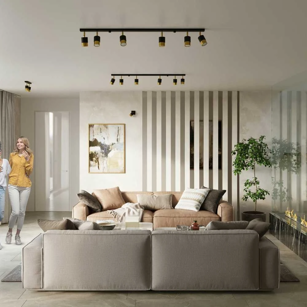 Sollux Lighting Lubinis šviestuvas NERO 3 juodas/auksinis