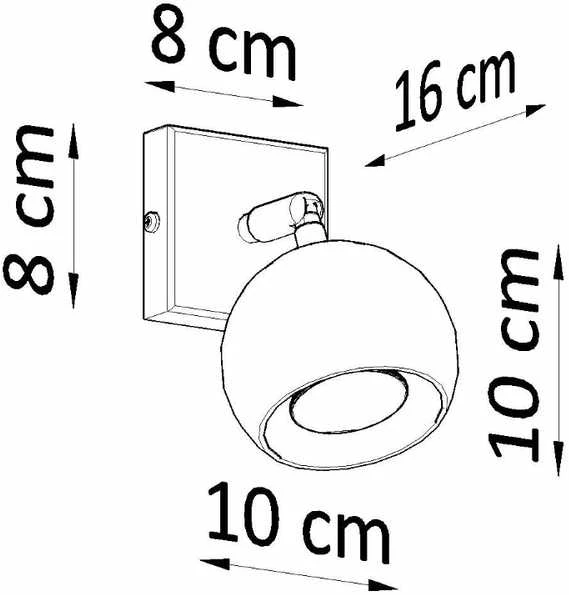 Sollux Lighting Sieninis šviestuvas OCULARE baltas