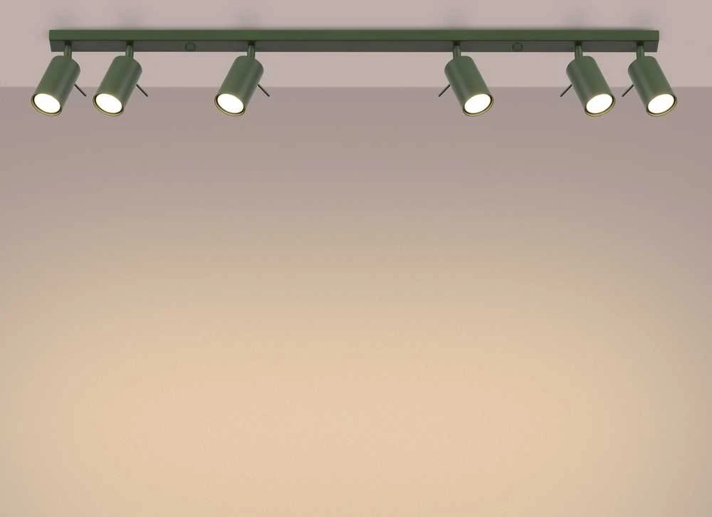Sollux Lighting Lubinis šviestuvas RING 6L alyvuogių žalios spalvos