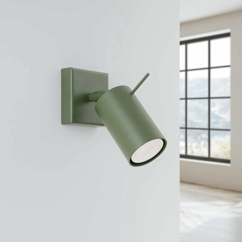 Sollux Lighting Sieninis šviestuvas RING alyvuogių žalia