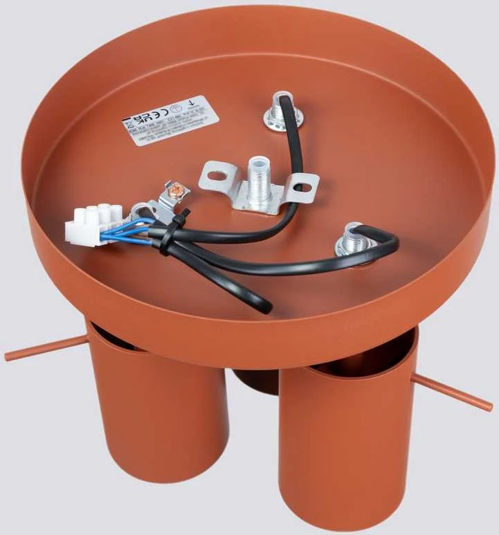 Sollux Lighting Lubinis šviestuvas RING 3P raudona ochra