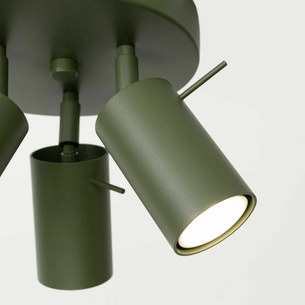 Sollux Lighting Lubinis šviestuvas RING 3P alyvuogių žalios spalvos