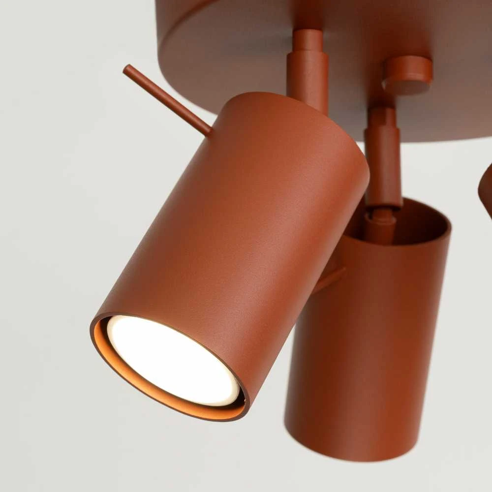 Sollux Lighting Lubinis šviestuvas RING 3P raudona ochra