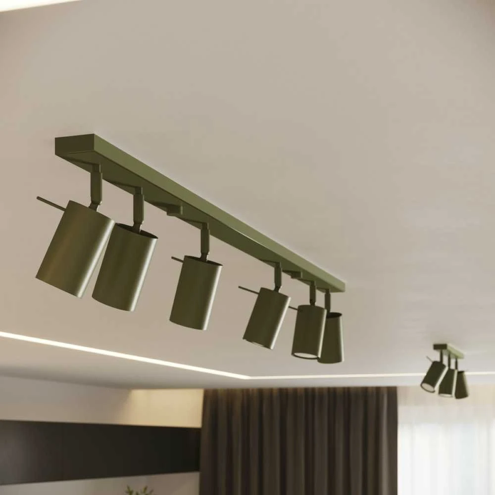 Sollux Lighting Lubinis šviestuvas RING 6L alyvuogių žalios spalvos