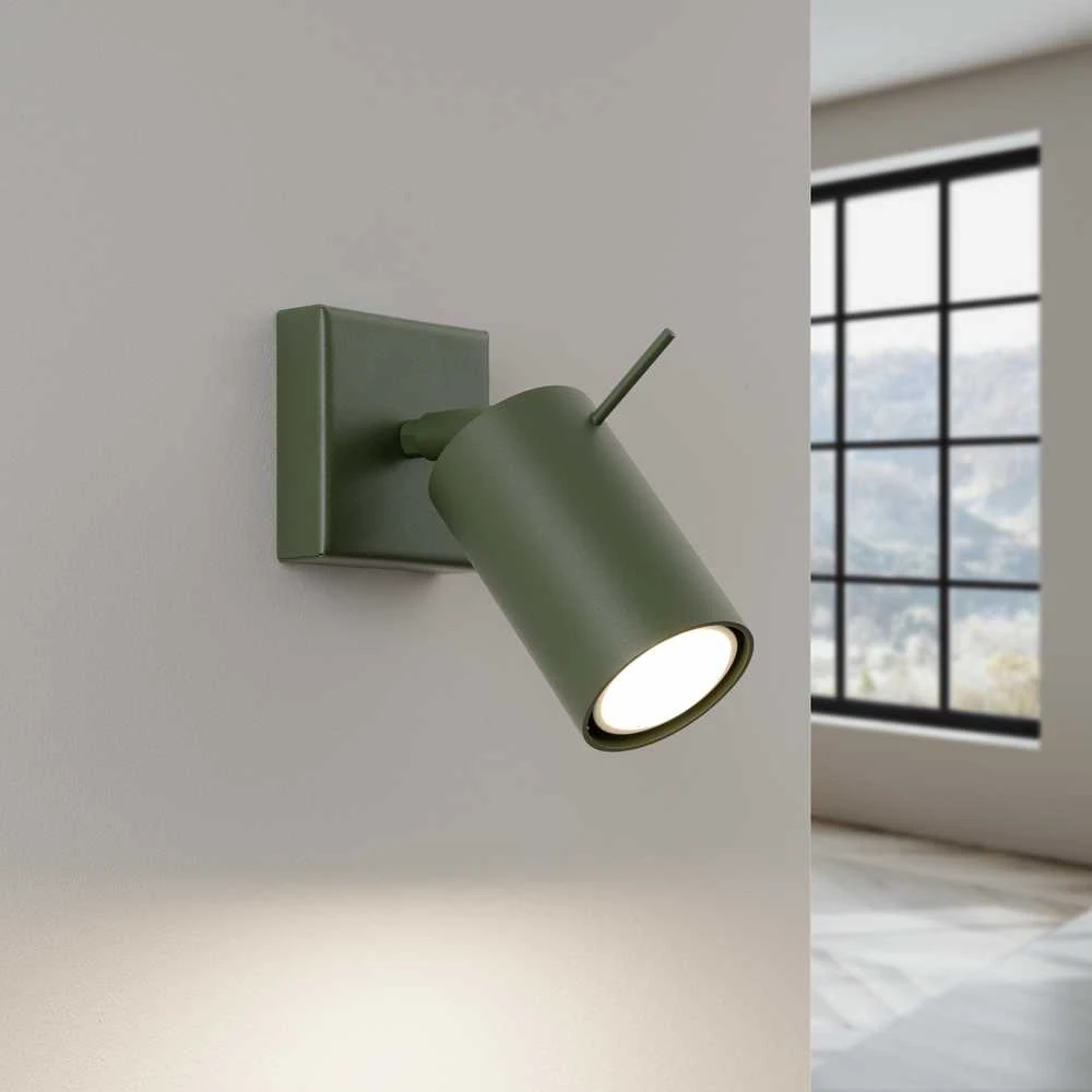 Sollux Lighting Sieninis šviestuvas RING alyvuogių žalia