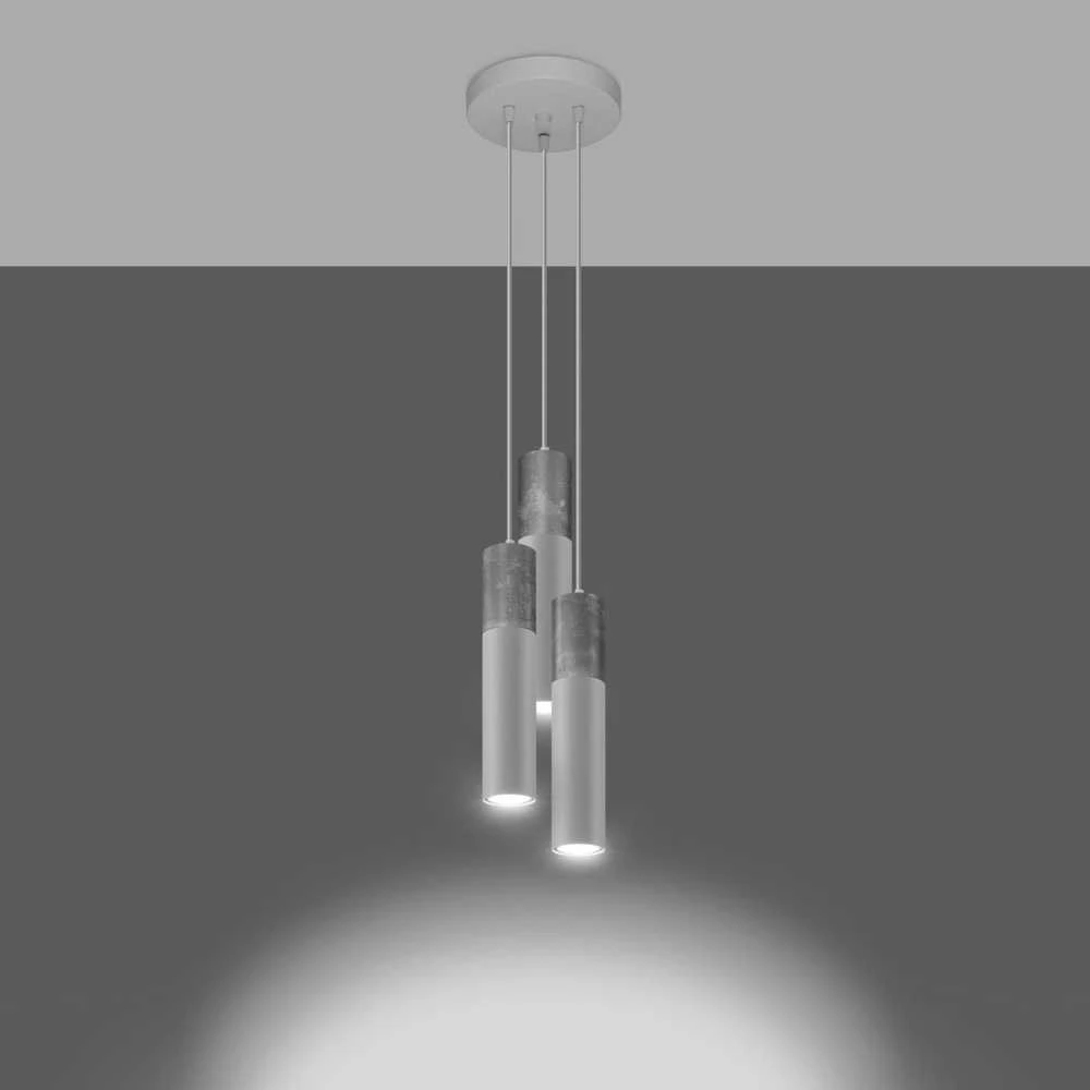 Sollux Lighting Pakabinamas šviestuvas BORGIO 3P baltas