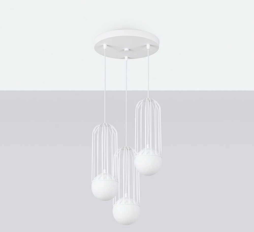 Sollux Lighting Pakabinamas šviestuvas BRINA 3P baltas