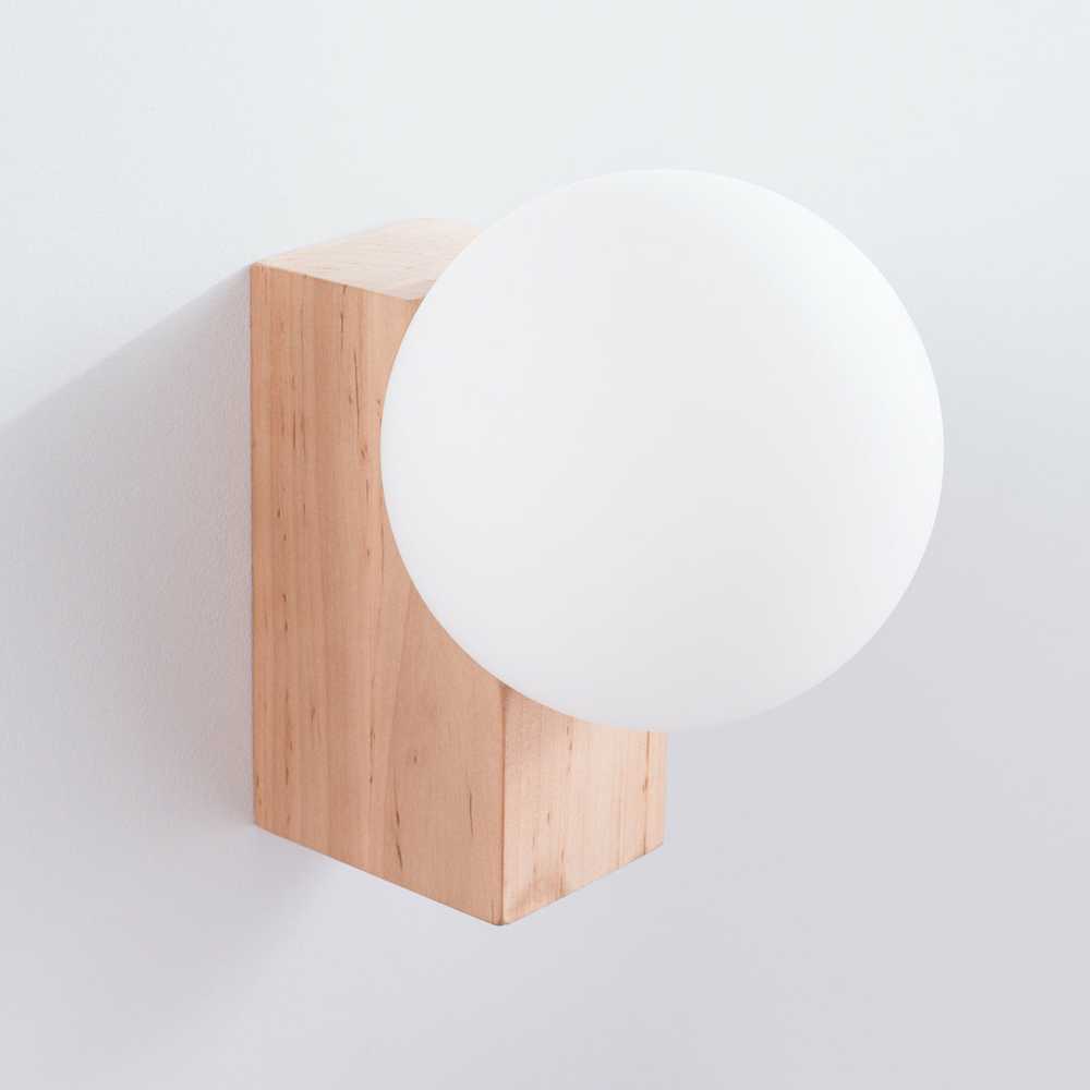 Sollux Lighting BULBO Peach Puff 1 lemputės medinis ir stiklinis modernus pakabinamas šviestuvas IP20