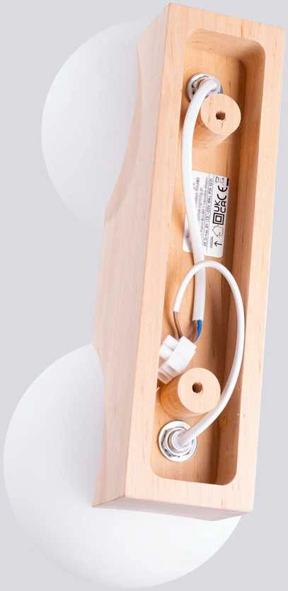Pakabinamas šviestuvas Sollux Lighting BULBO Peach Puff 2 medinių ir stiklinių pakabinamų šviestuvų komplektas, IP20
