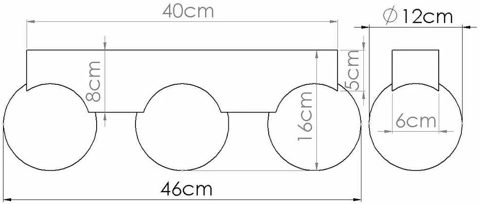 Sollux Lighting BULBO „Peach Puff“ 3 lempučių medžio ir stiklo pakabinamas šviestuvas, modernus dizainas