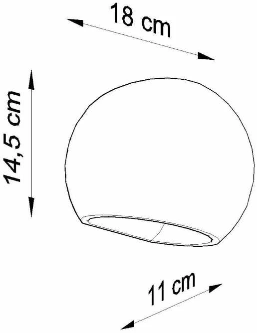 Sieninis šviestuvas Sollux Sieninis keraminis šviestuvas GLOBE