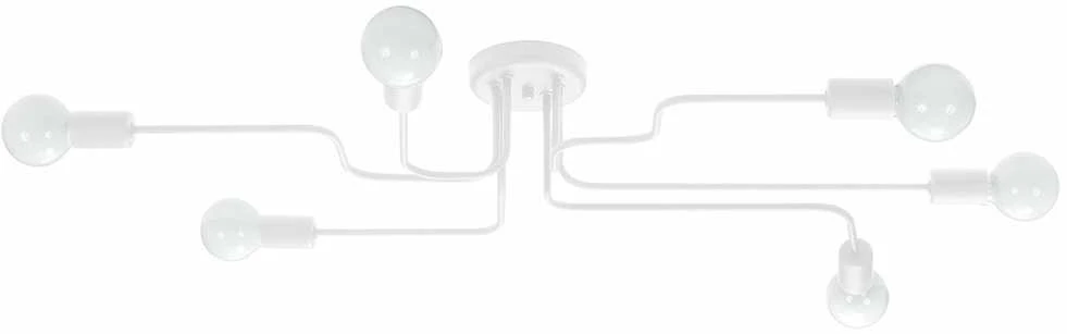 Lubinis šviestuvas Sollux Lighting Šviestuvas VECTOR 6 baltas