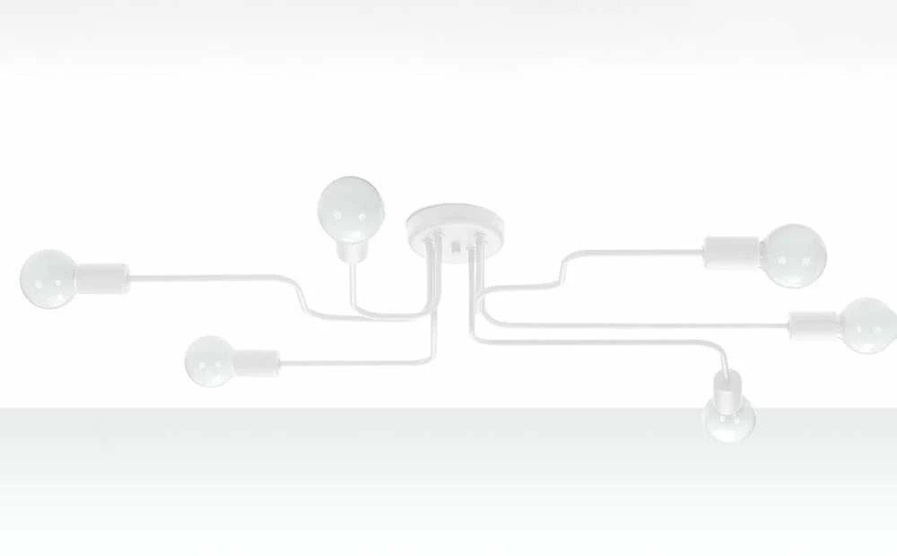 Lubinis šviestuvas Sollux Lighting Šviestuvas VECTOR 6 baltas