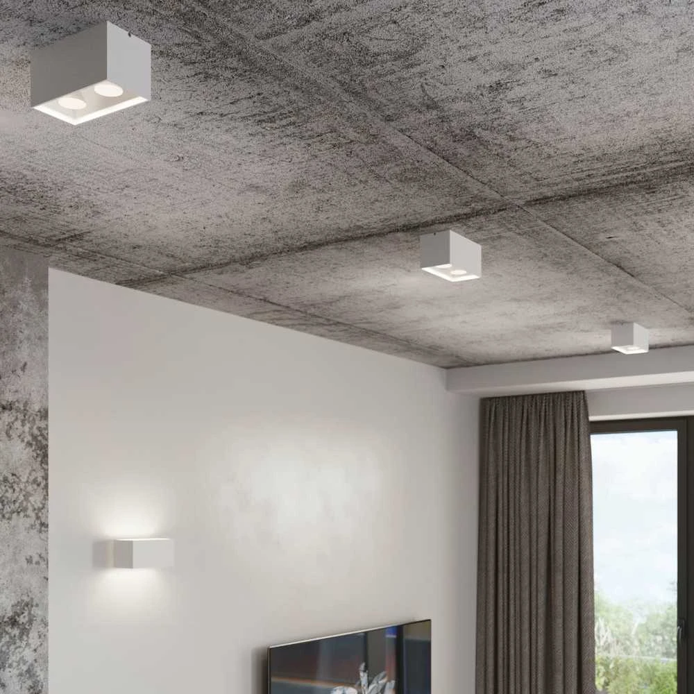 Sollux Lighting Sieninis šviestuvas QUAD MAXI baltas