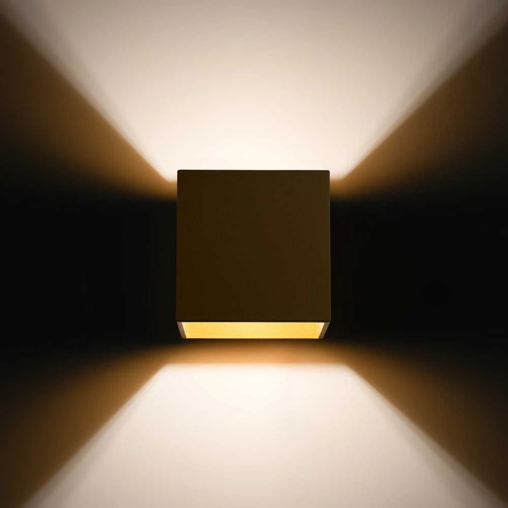 Sollux Lighting Sieninis šviestuvas QUAD 1 auksinis