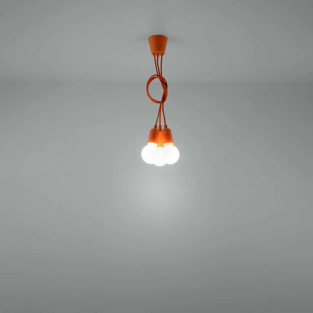 Sollux Lighting Pakabinamas šviestuvas DIEGO 3 oranžinis