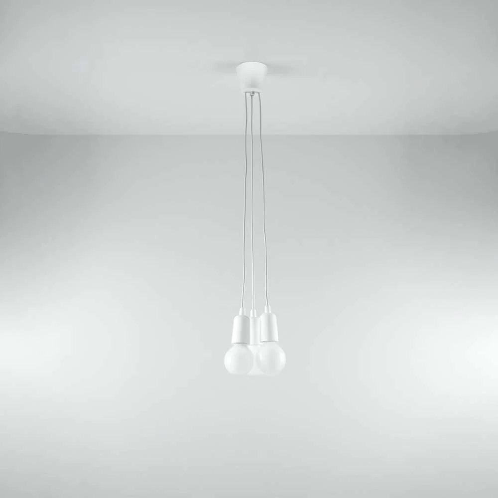Sollux Lighting Pakabinamas šviestuvas DIEGO 3 baltas