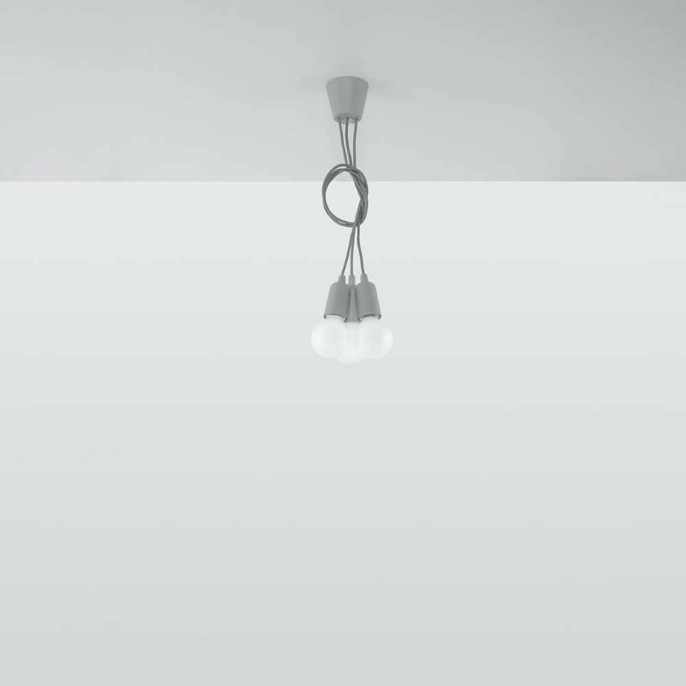 Sollux Lighting Pakabinamas šviestuvas DIEGO 3 pilkas